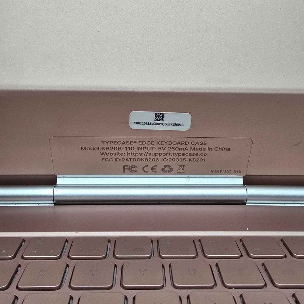 typecase Edge iPad 11 Keyboard Case Trackpad Backlit for Air Pro‎ Rose Gold